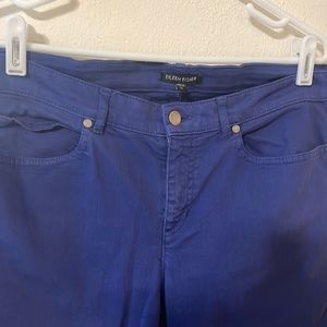 Eileen Fisher blue cotton pants size 10